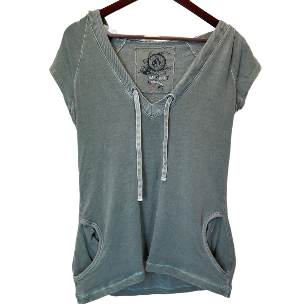GAP Gray Cap Sleeve Relaxed Sweatshirt, Women’s size Medium